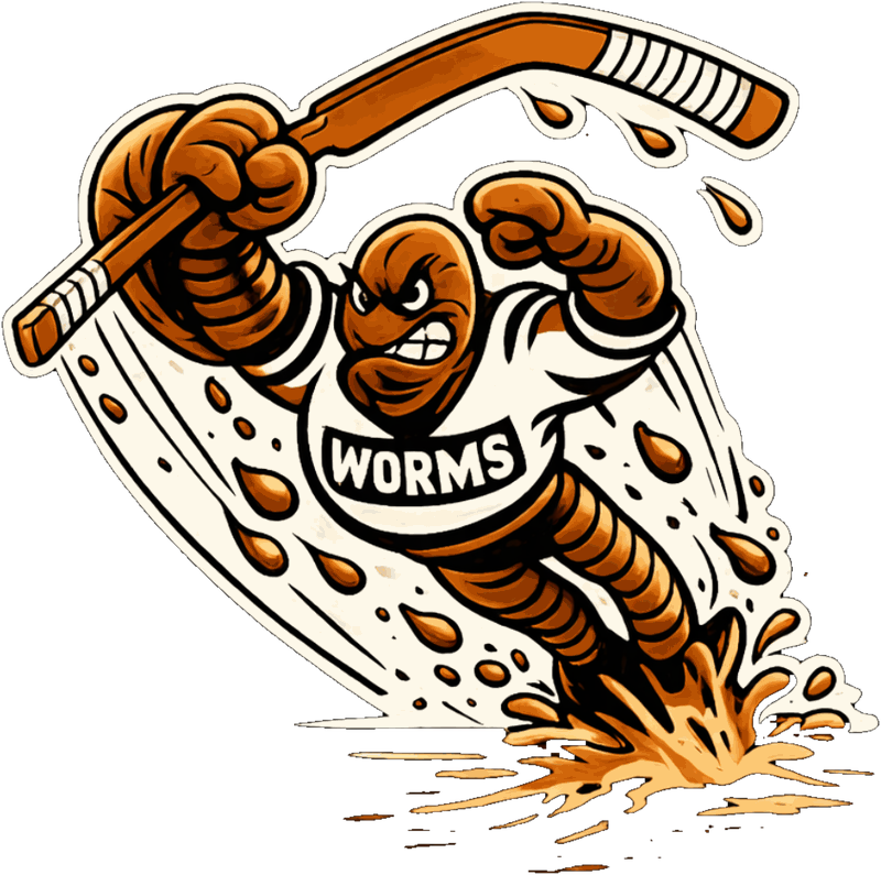 Worms Hockey mascot — TEAM TEAM WORMS